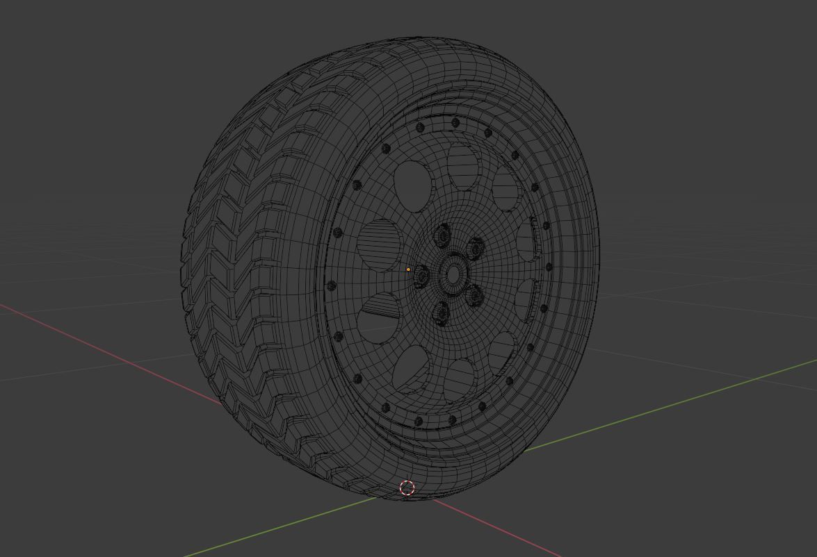 L10 wheel Low-poly 3D model_11
