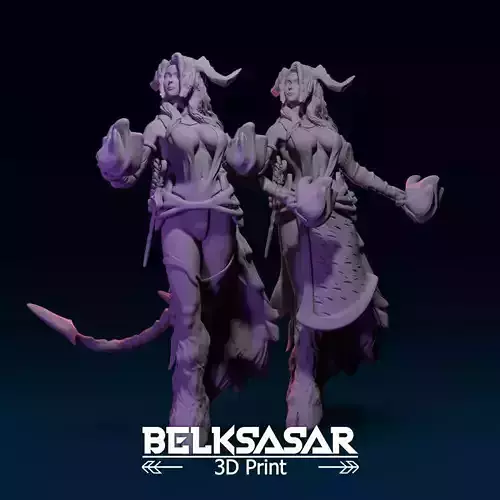 Girl Tiefling Succubus Conjurin Dynamic Pose