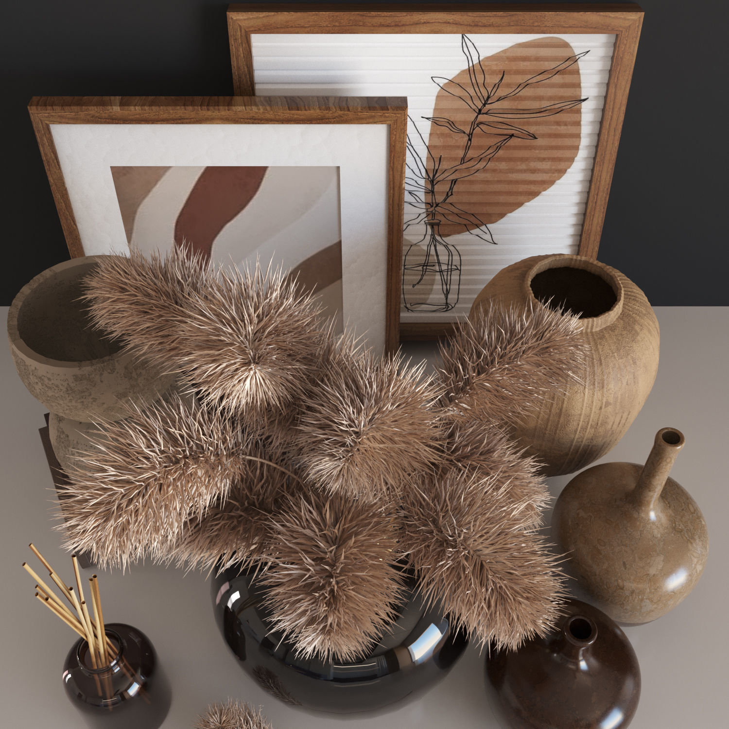 decorative set15 3D model_4
