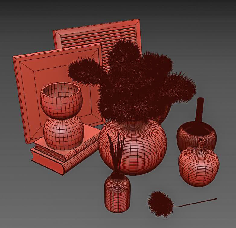 decorative set15 3D model_5