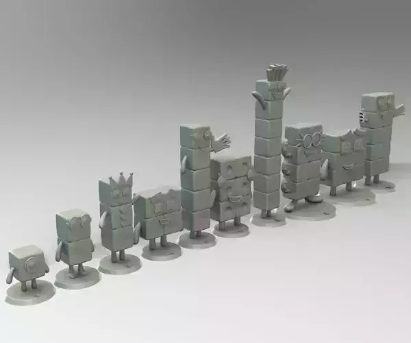Numberblocks cube 3D print model