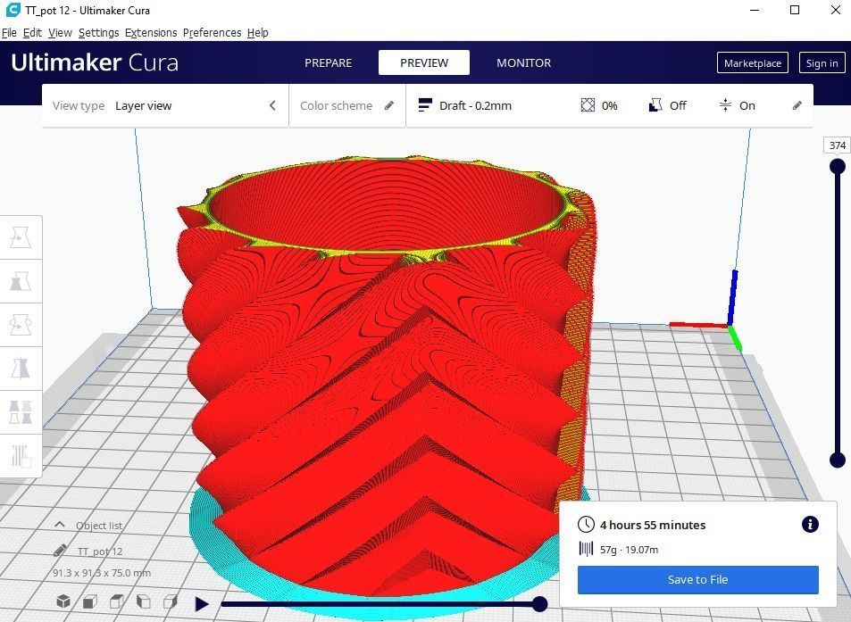 pot planter 12 3D print model_16