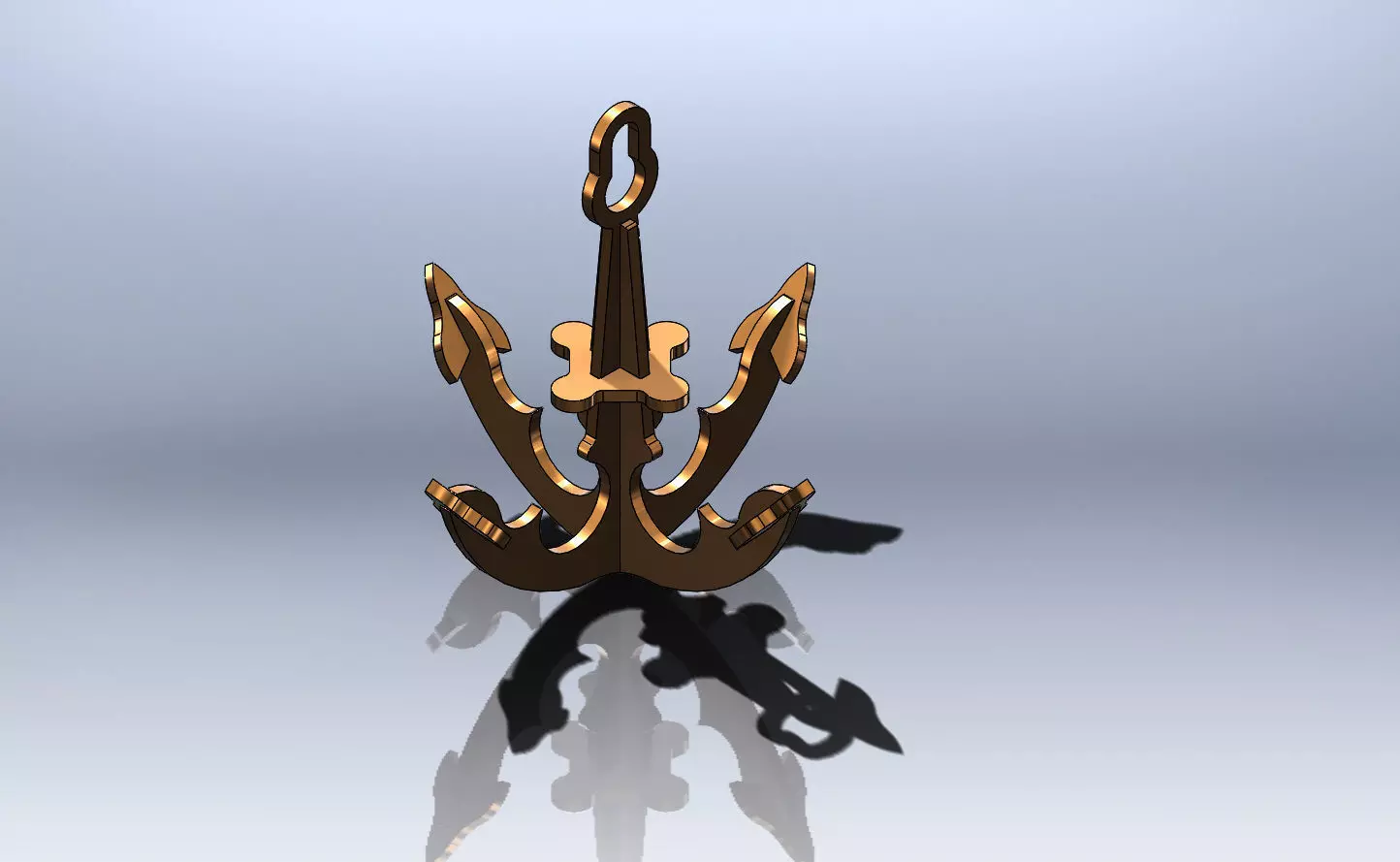 Anchor 3D Laser cut 3D model_0