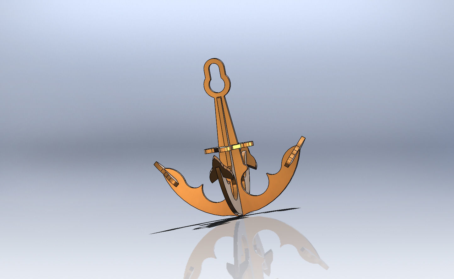 Anchor 3D Laser cut 3D model_1