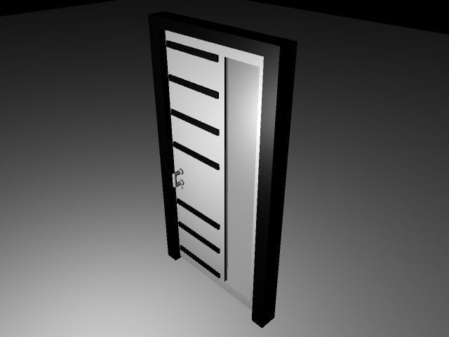 Office Door Low-poly 3D model_2