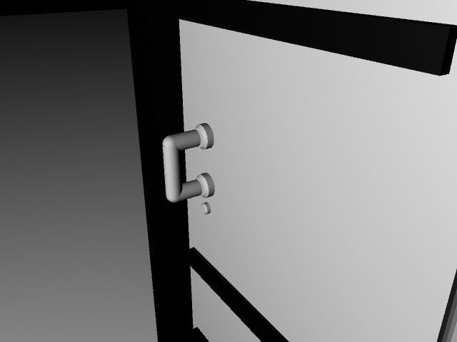 Office Door Low-poly 3D model_5