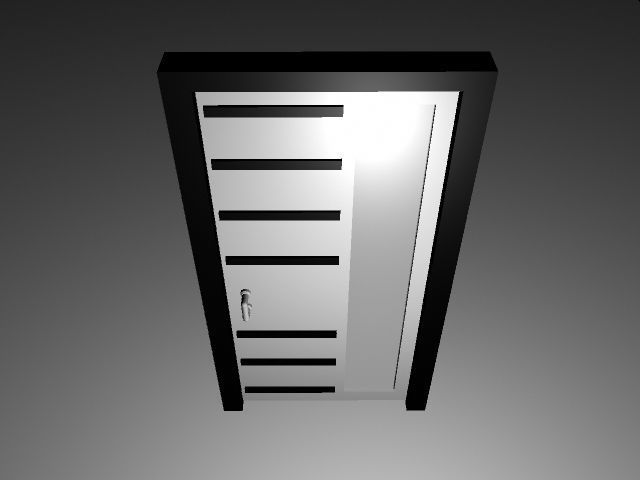 Office Door Low-poly 3D model_7