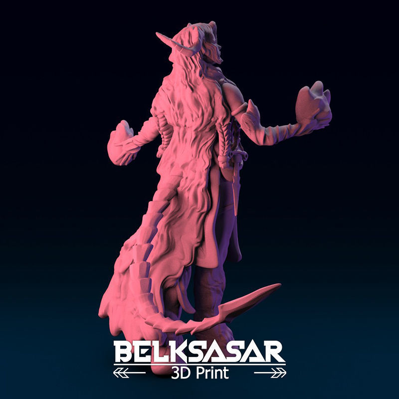Girl Tiefling Succubus Conjurin 2 version and Nude 3D print model_14