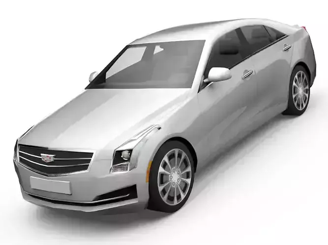 Cadillac ATS  Sedan with interior low poly