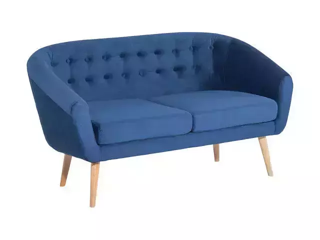 Sofaniebieska velvet loveseat