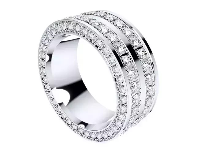 Wedding Ring For Men And Women 9 mm Wide Design-PSJM001V12VB
