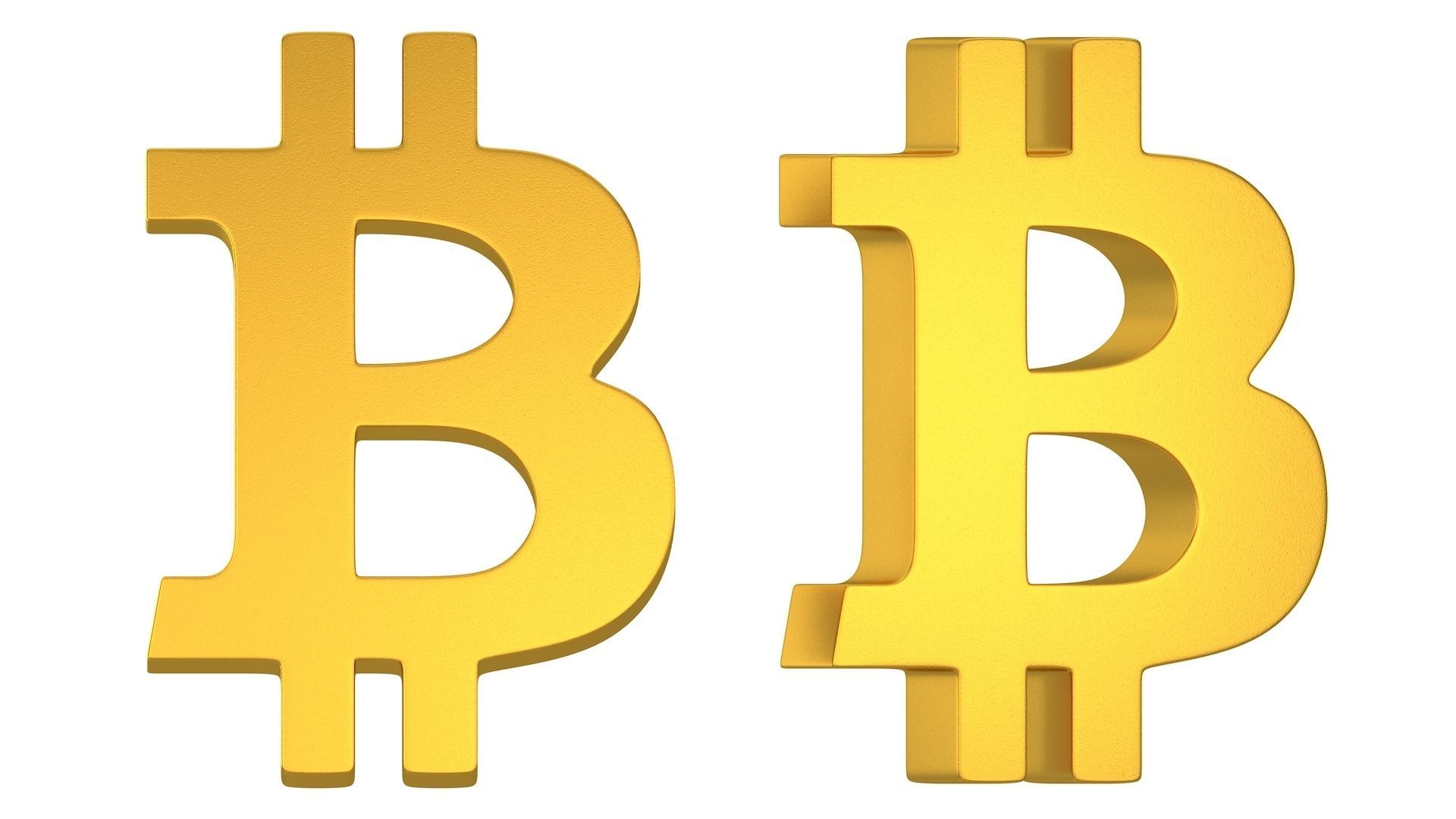 Bitcoin Symbol 01 3D model_2