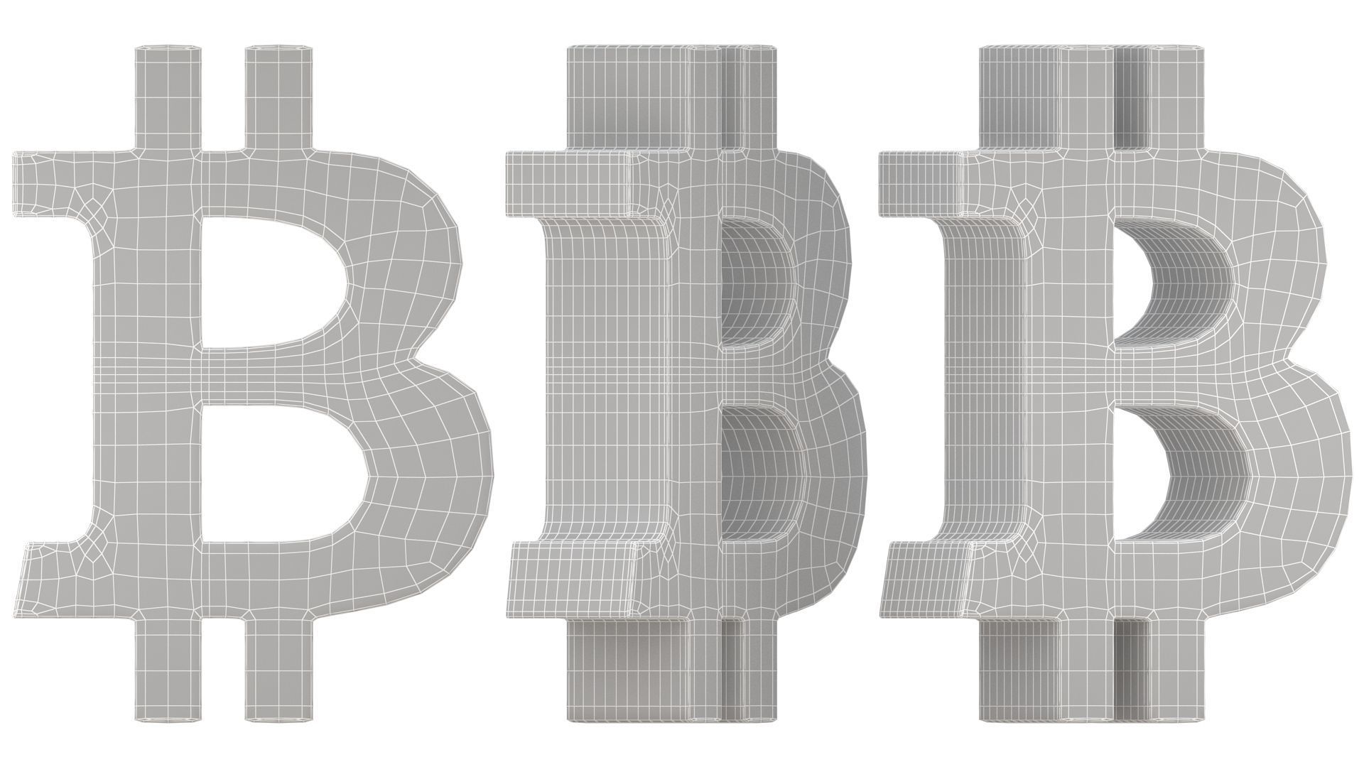 Bitcoin Symbol 01 3D model_9