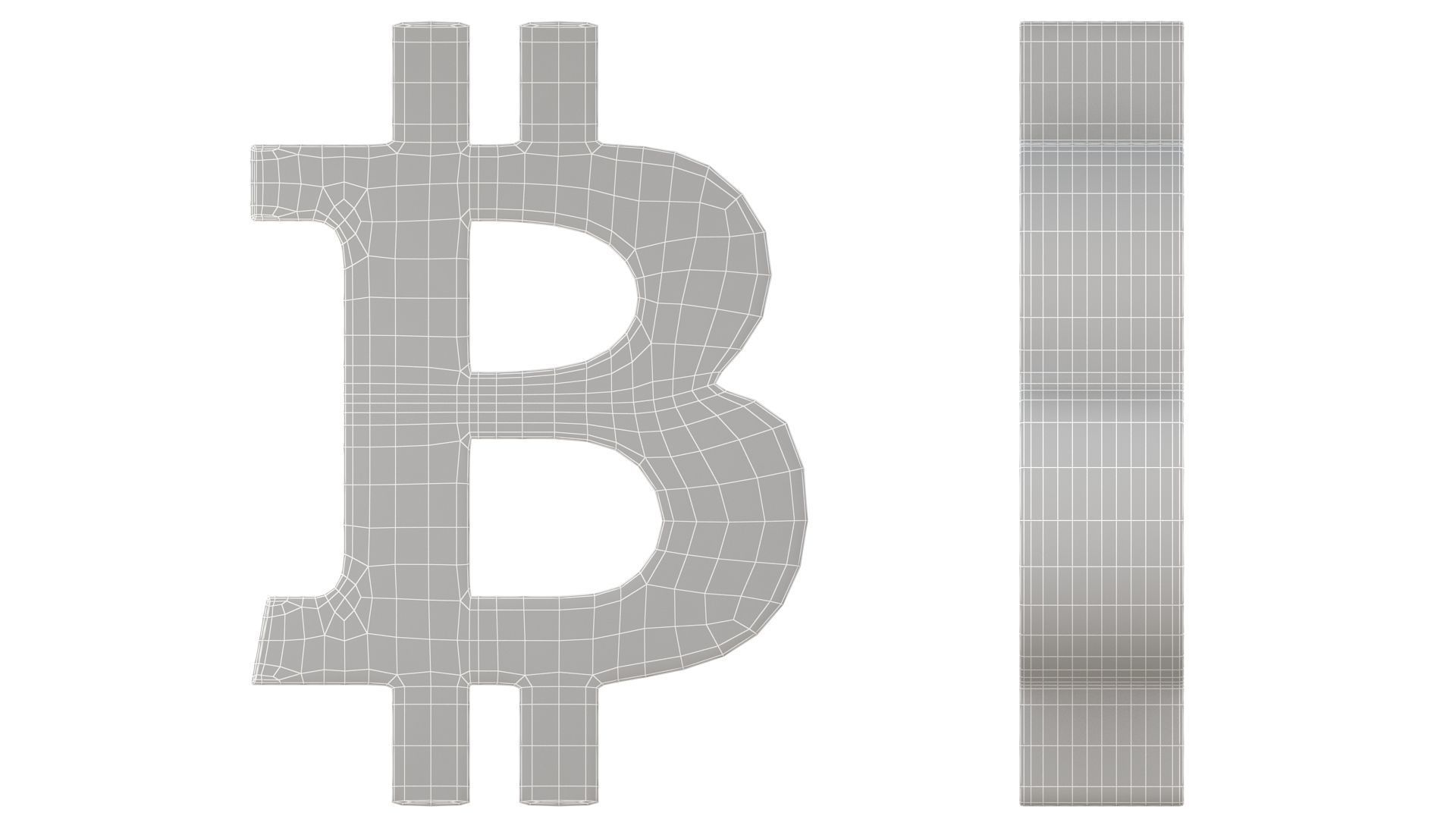 Bitcoin Symbol 01 3D model_7