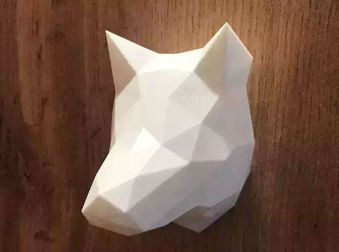 Poly Wolf Head - Elegance Decor 3D print model