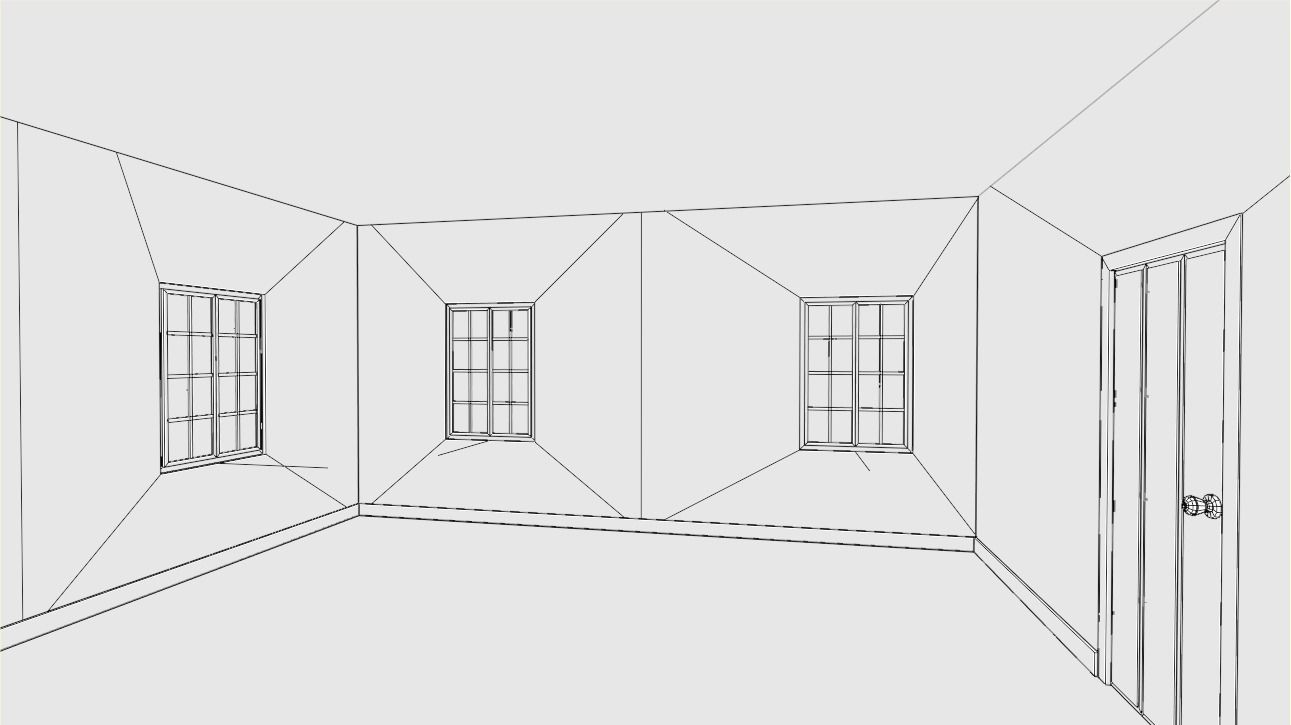 Enterable house with interior Low-poly 3D model_17