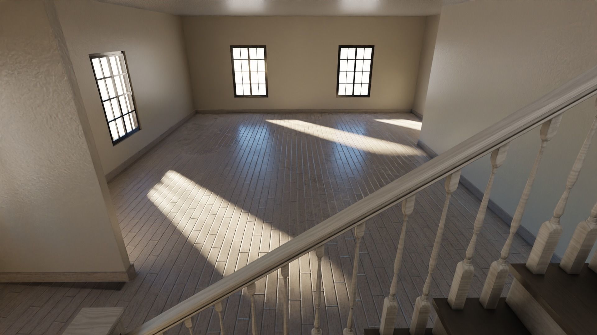 Enterable house with interior Low-poly 3D model_9