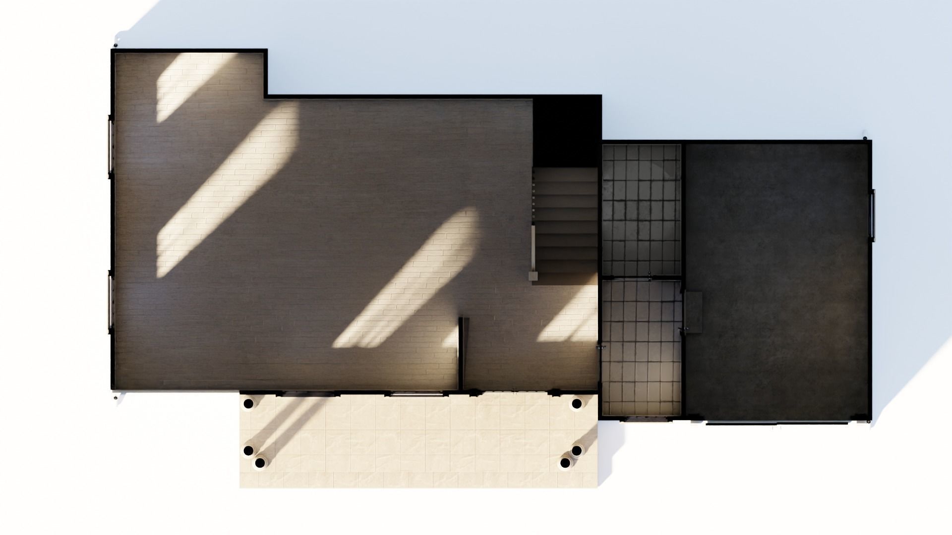 Enterable house with interior Low-poly 3D model_6