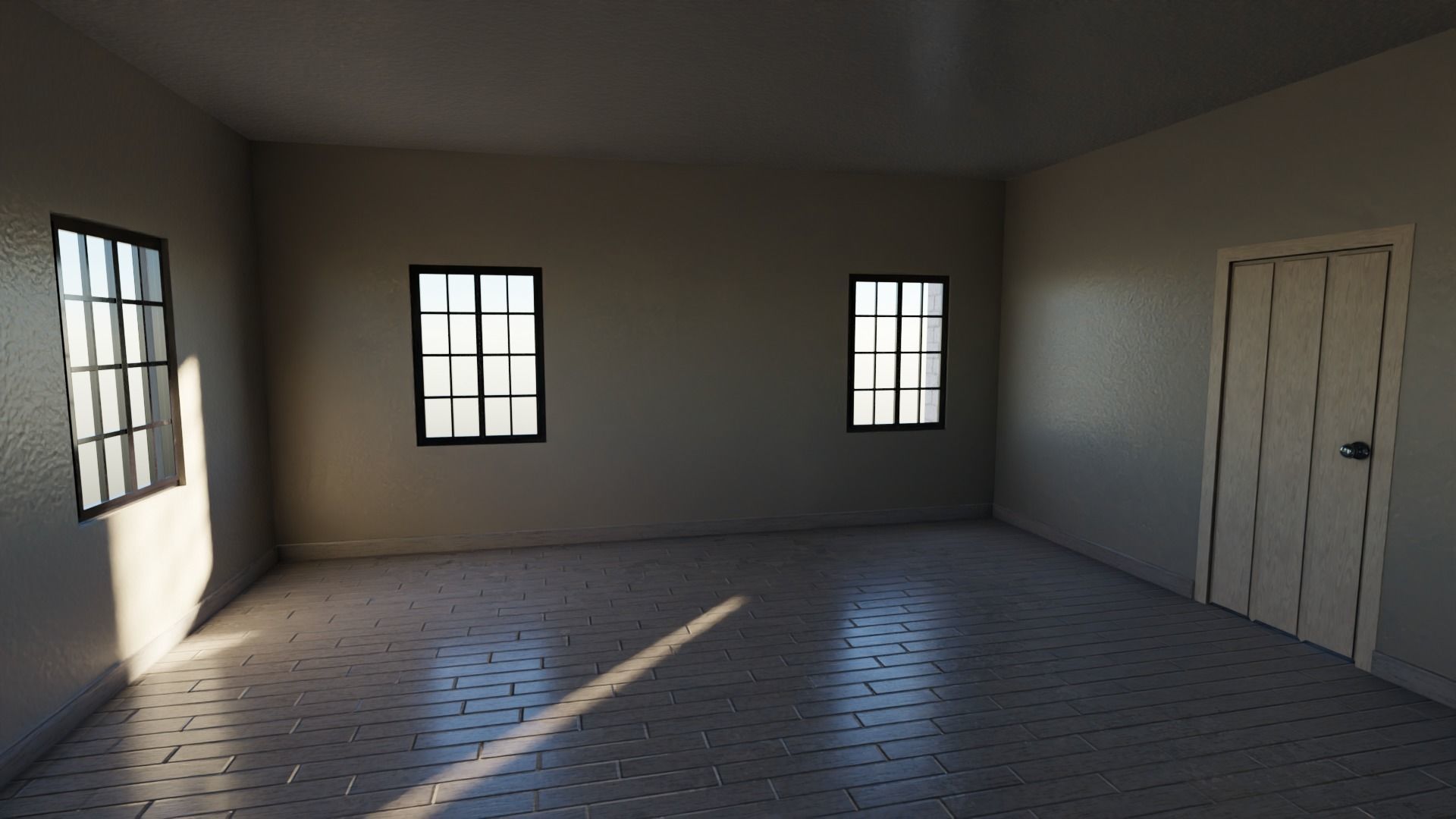 Enterable house with interior Low-poly 3D model_12