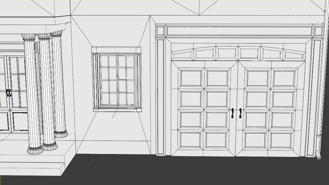 Enterable house with interior Low-poly 3D model_16