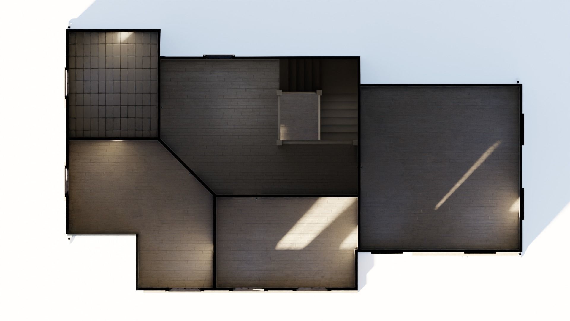 Enterable house with interior Low-poly 3D model_7