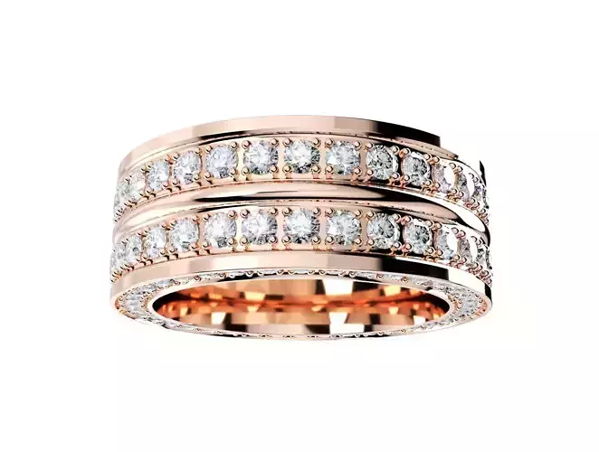 Wedding Ring For Men And Women 9 mm Wide Design-PSJM001V12VC