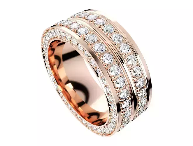 Wedding Ring For Men And Women 9 mm Wide Design-PSJM001V12VD