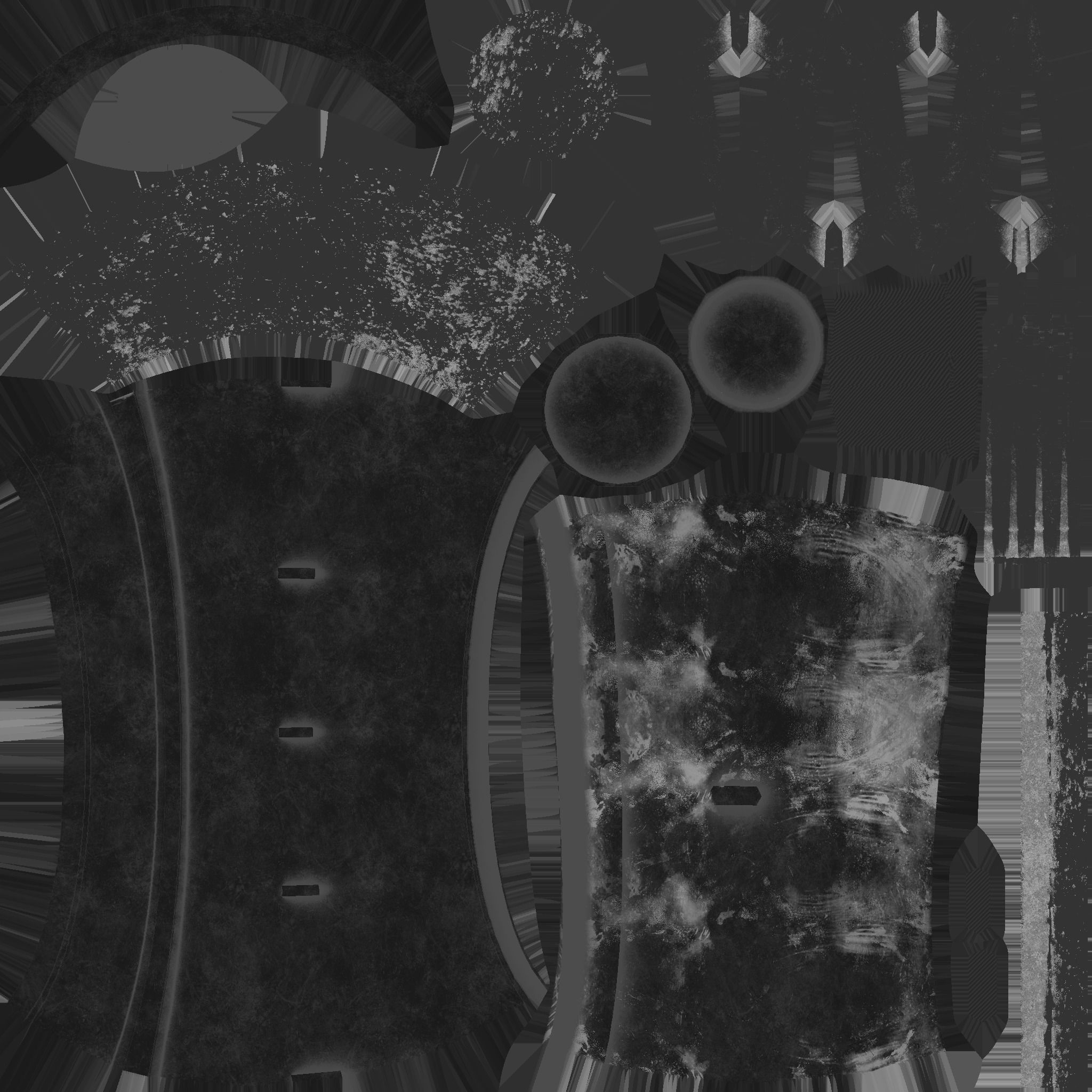 Mega Buster Black - Hand Cannon - SciFi Weapon Low-poly 3D model_17