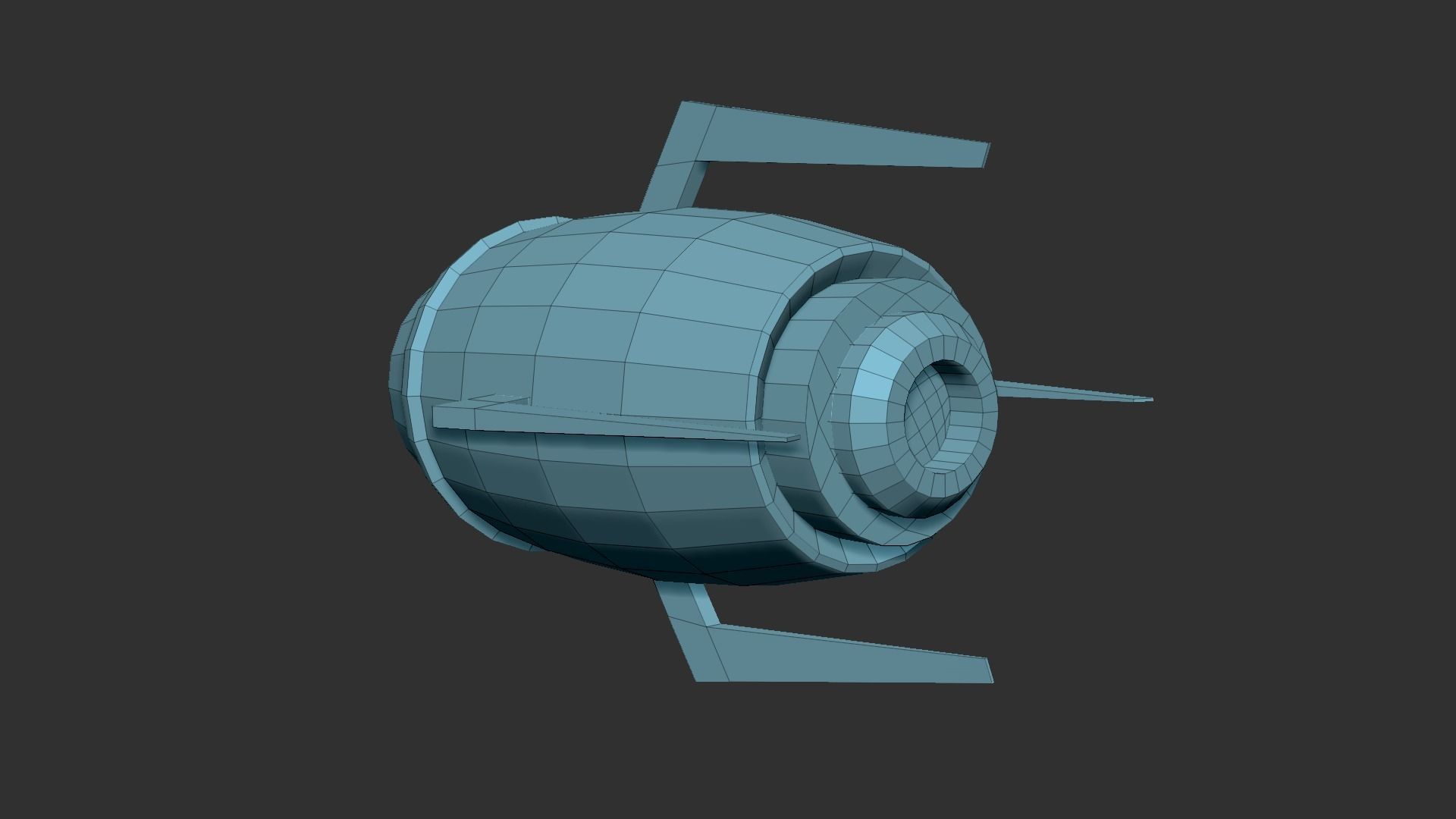 Mega Buster Black - Hand Cannon - SciFi Weapon Low-poly 3D model_11