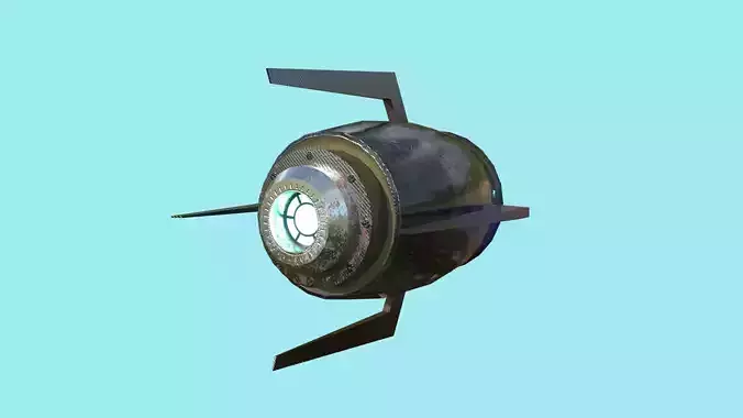Mega Buster Black - Hand Cannon - SciFi Weapon Low-poly 3D model