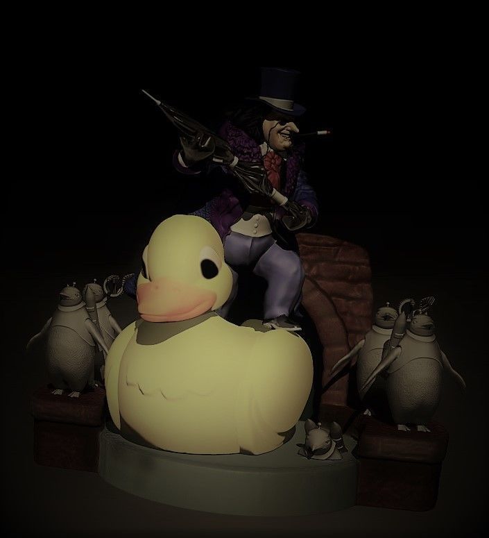 the penguin batman enemy 3D print model_5