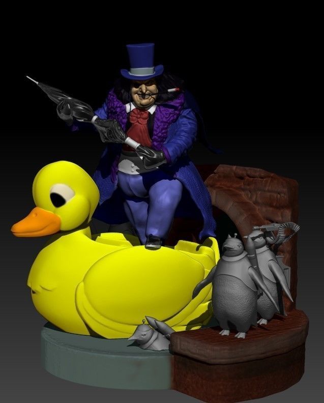 the penguin batman enemy 3D print model_2