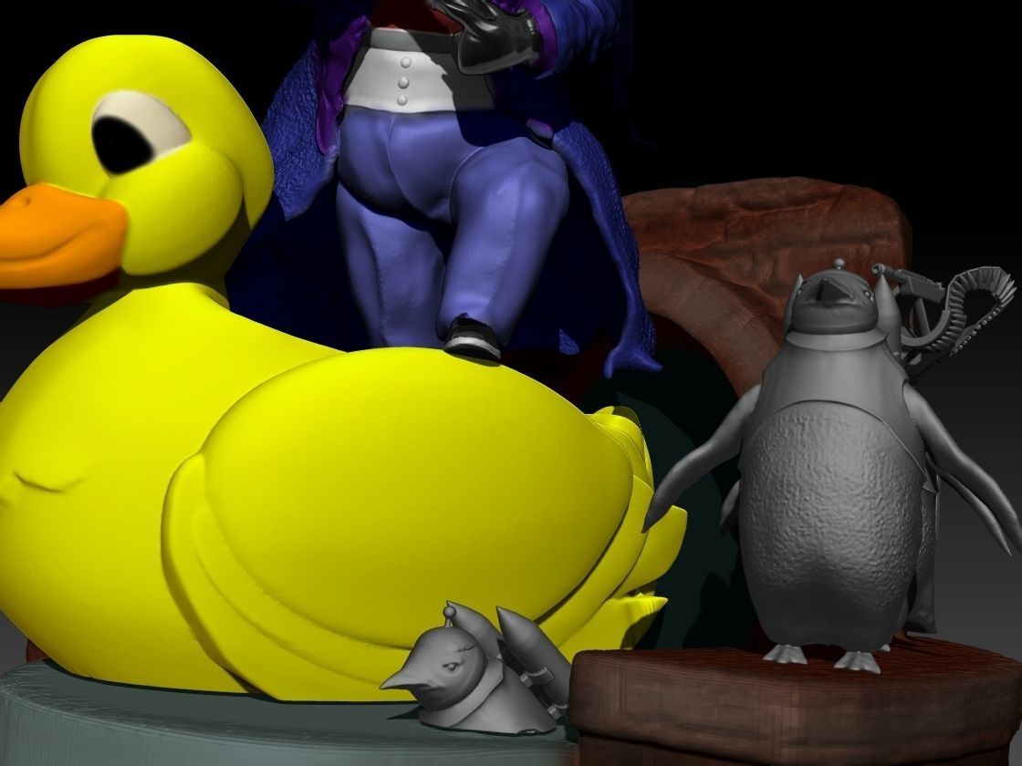 the penguin batman enemy 3D print model_6