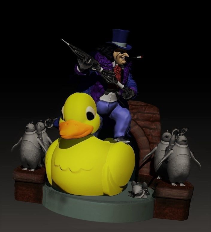 the penguin batman enemy 3D print model_4