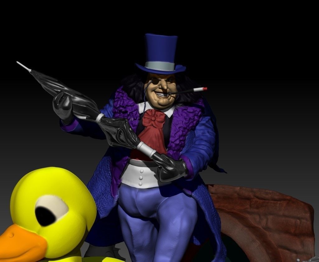 the penguin batman enemy 3D print model_7
