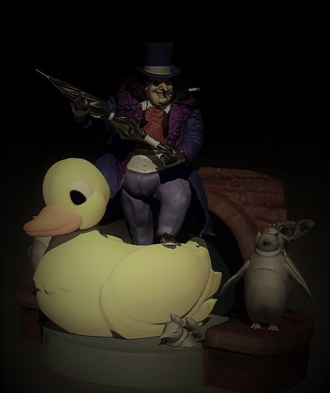 the penguin batman enemy 3D print model_1