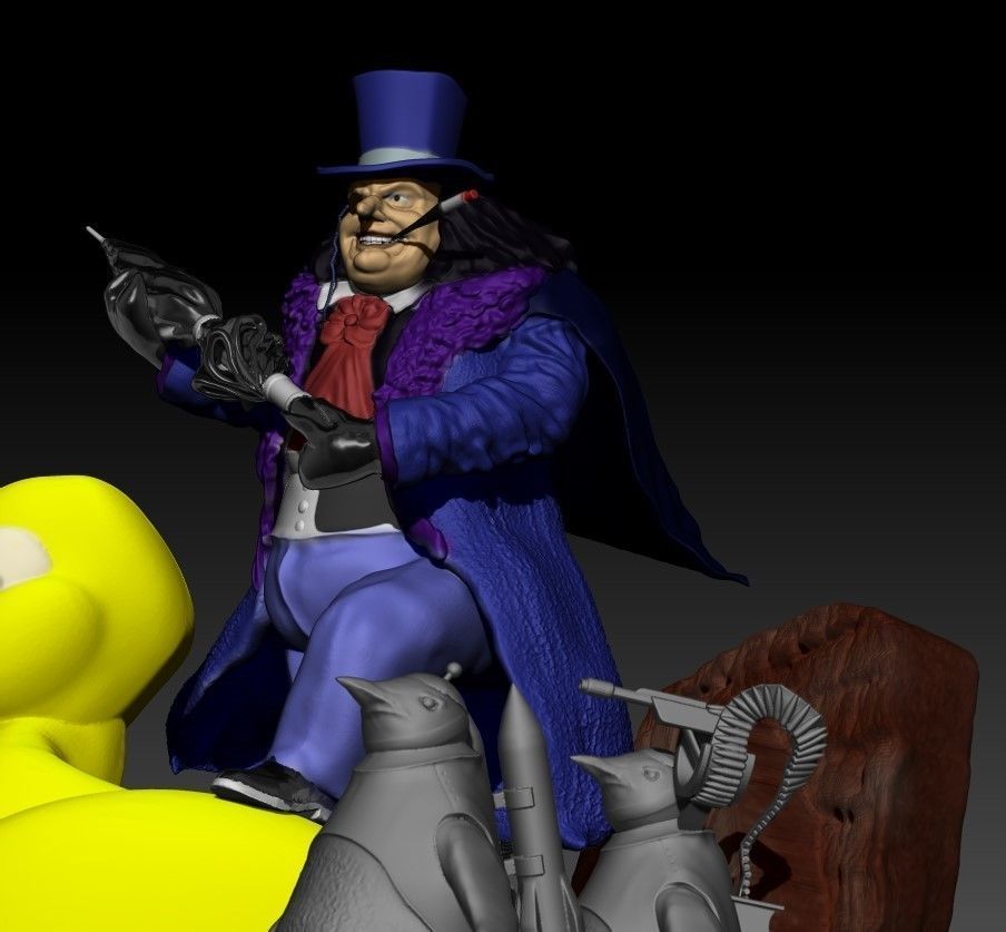 the penguin batman enemy 3D print model_8