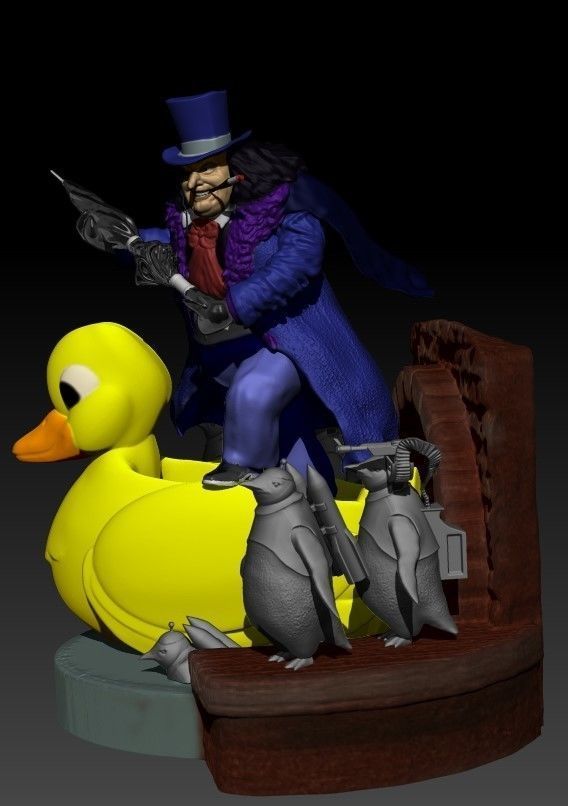 the penguin batman enemy 3D print model_3