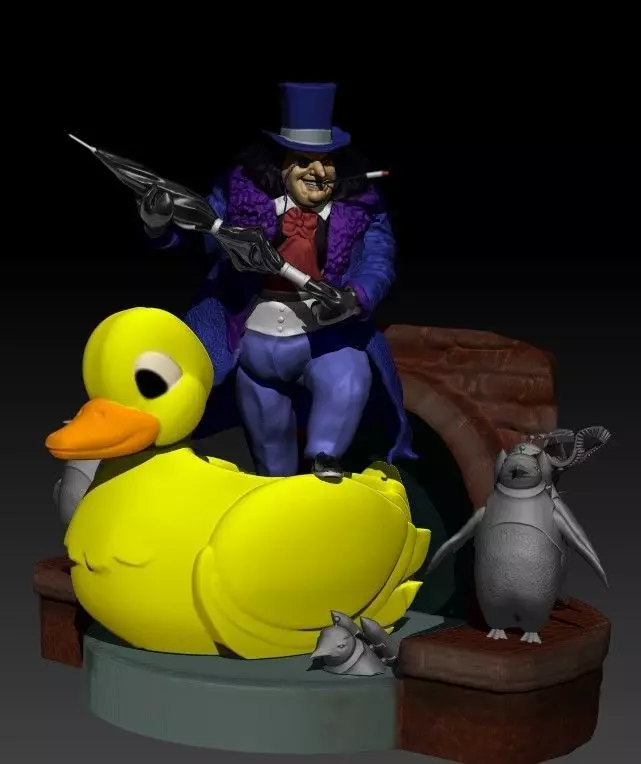 the penguin batman enemy 3D print model_0