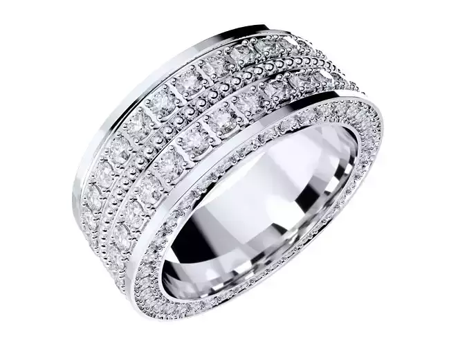 Wedding Ring For Men And Women 9 mm Wide Design-PSJM001V12VE