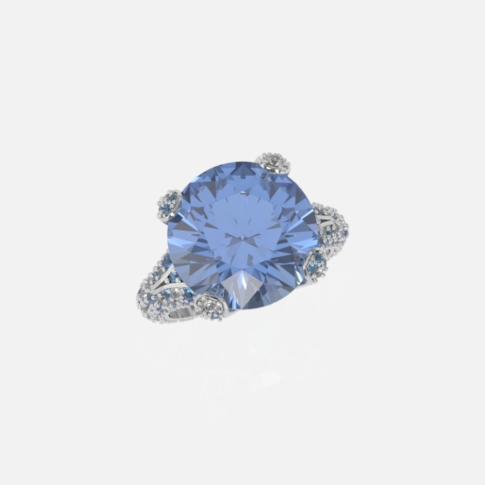 ring with stones 3D print model_24