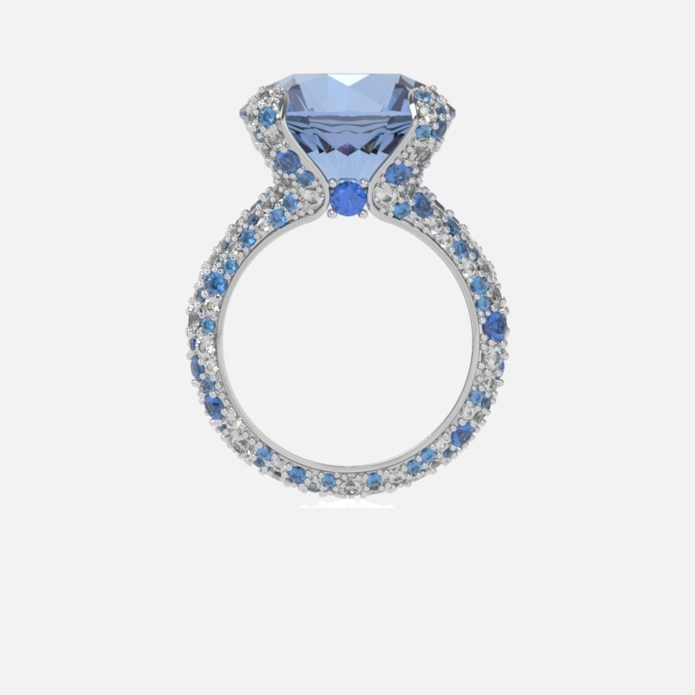 ring with stones 3D print model_22