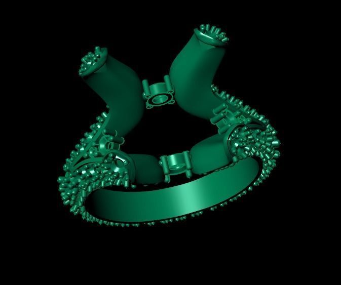 ring with stones 3D print model_29