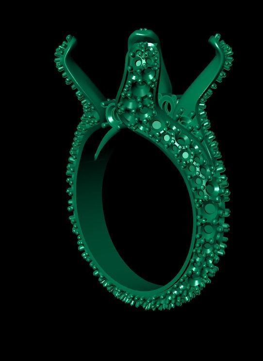 ring with stones 3D print model_28