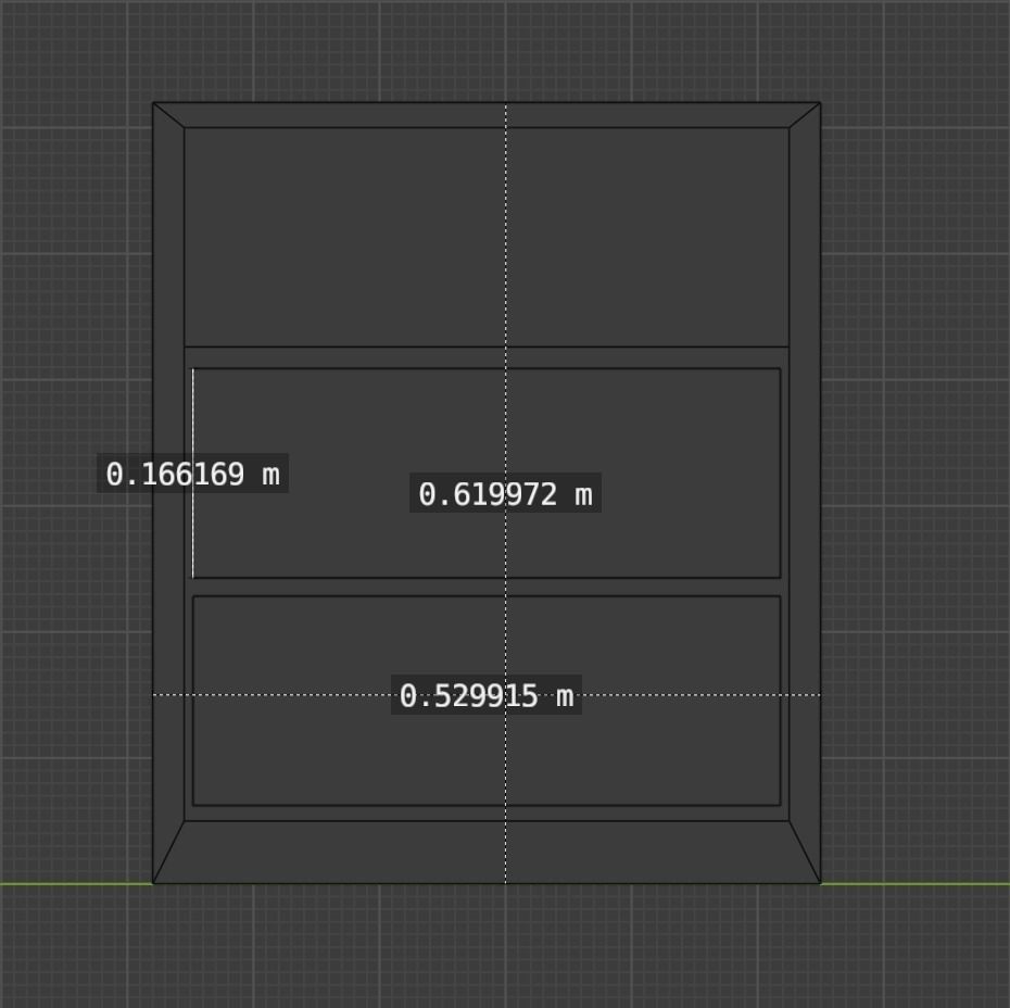Modern Wooden Drawer and Night Table Low-poly 3D model_8