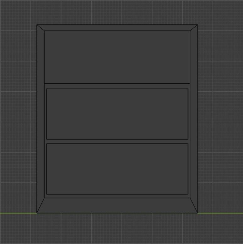 Modern Wooden Drawer and Night Table Low-poly 3D model_7