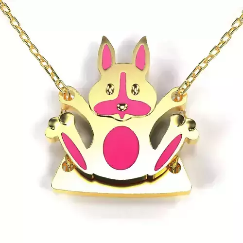 Rabbit Bunny on swing pendant