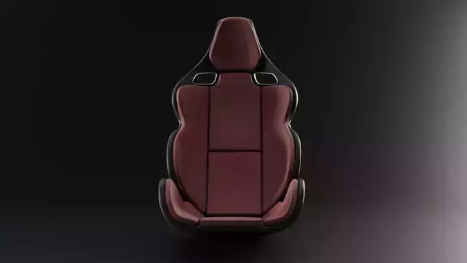 3D model Sport car seat with belt holes