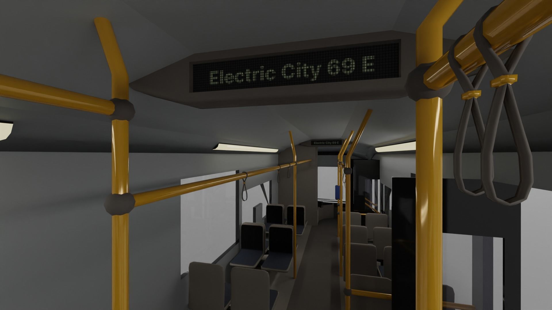 European electric City Bus - License free 3D model_7