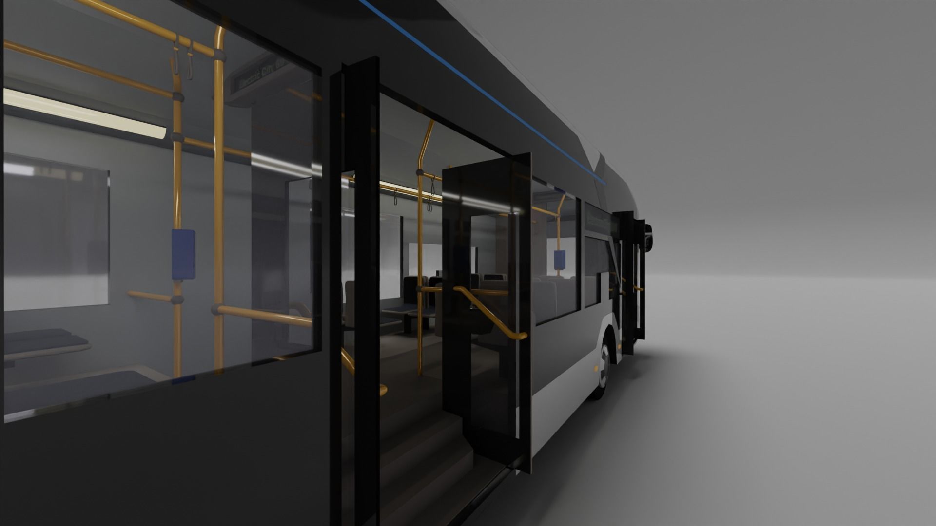 European electric City Bus - License free 3D model_4